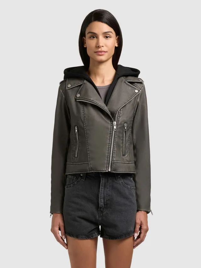 khujo-jacke-yael-2in1-vintage-black-damen-bikerjacke-kunstleder-mit-einsatz image 1