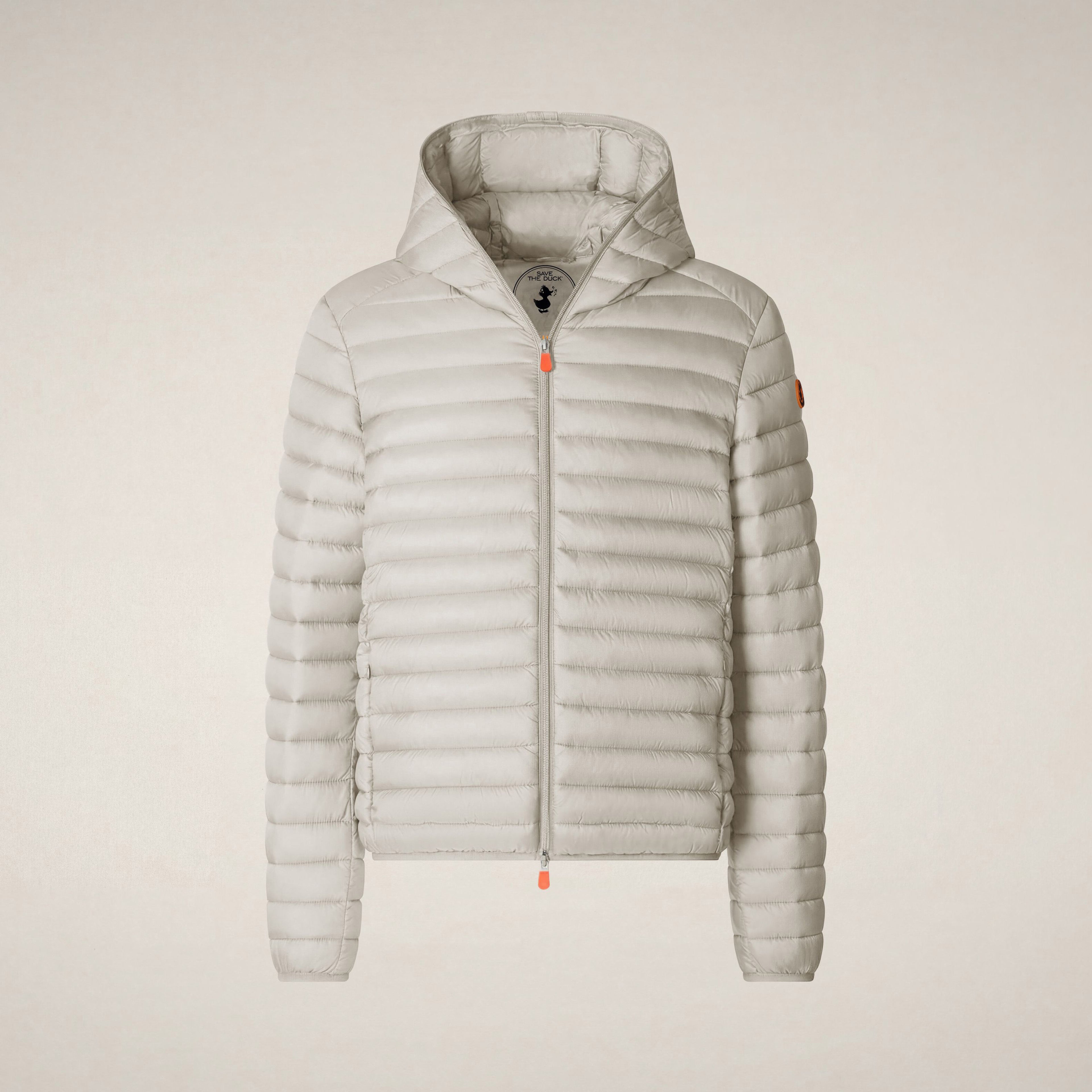 save-the-duck-donald-herren-pufferjacke-hellbeige-mit-kapuze image 3