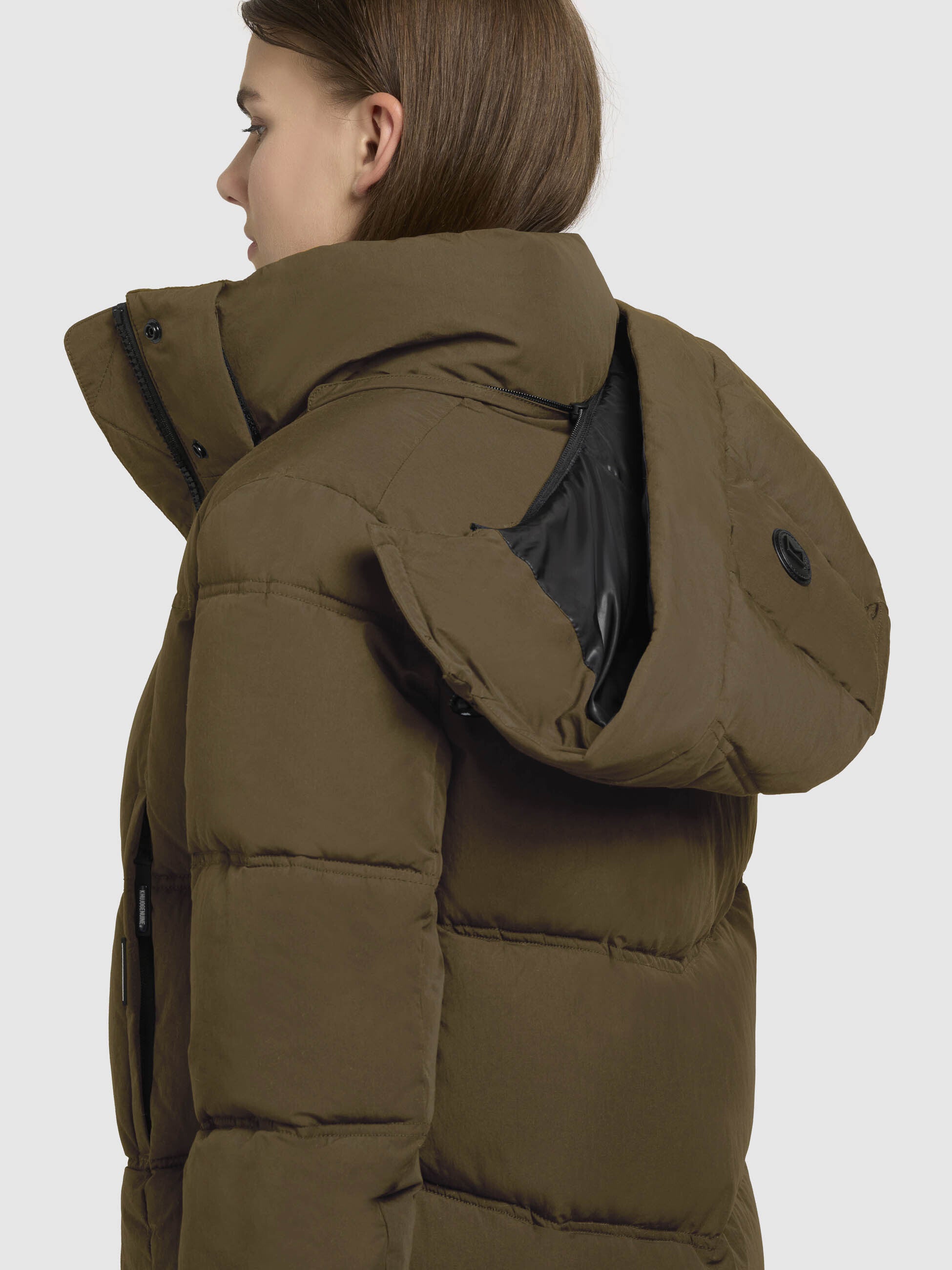 khujo-graya-damen-kurzmantel-khaki-regular-fit-mit-kapuze image 7