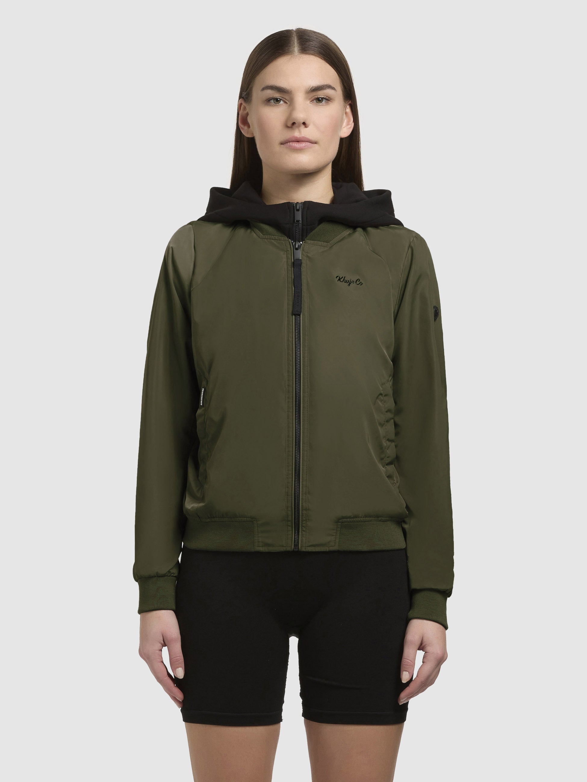 khujo-jacke-seeam-bomberjacke-olivgr-n-regular-fit image 4