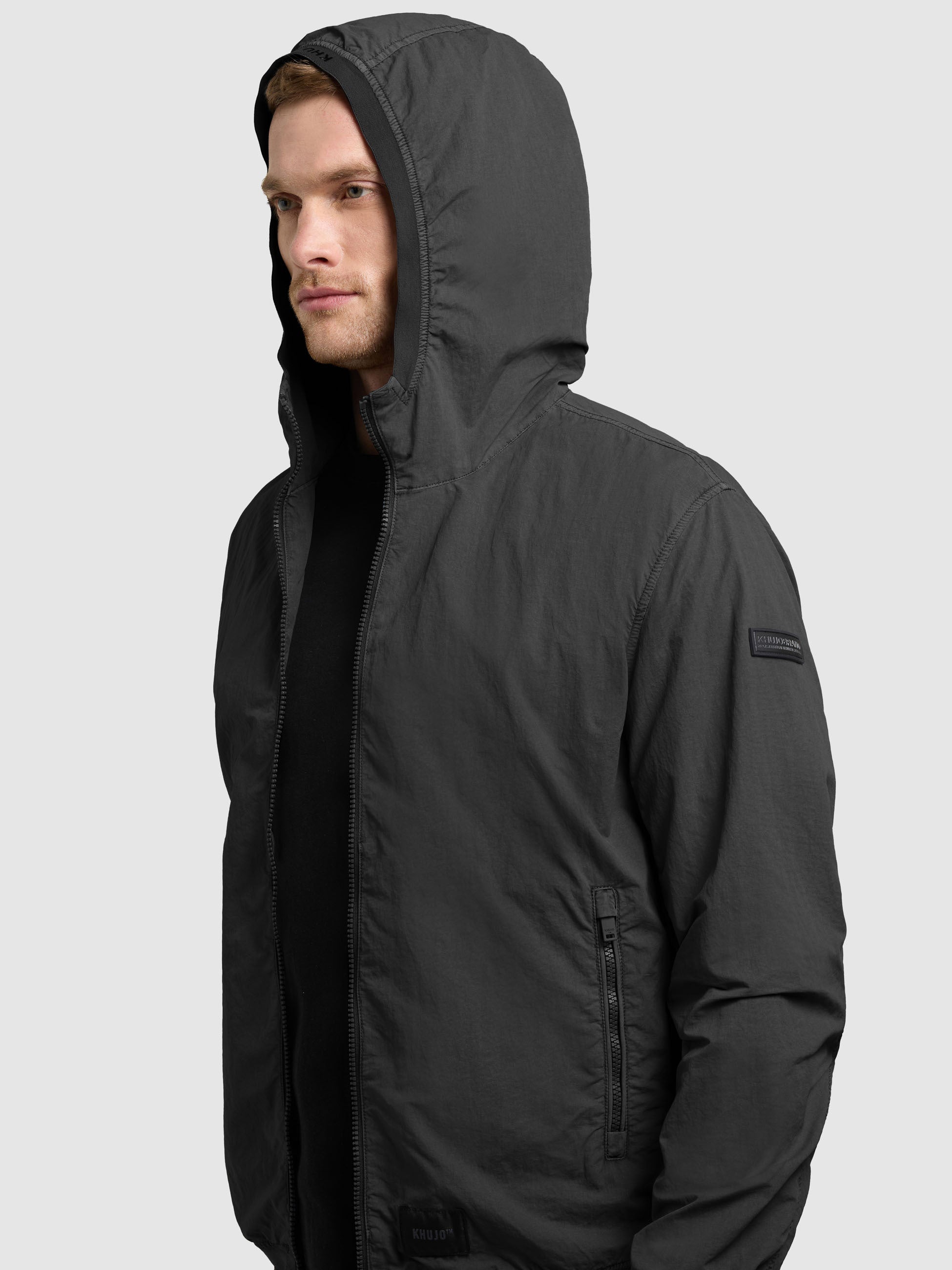 khujo-derf-blousonjacke-black-leichte-kapuzenjacke image 7