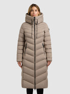 khujo-coat-stoane2-greige-steppmantel-damen-wadenlang image 4
