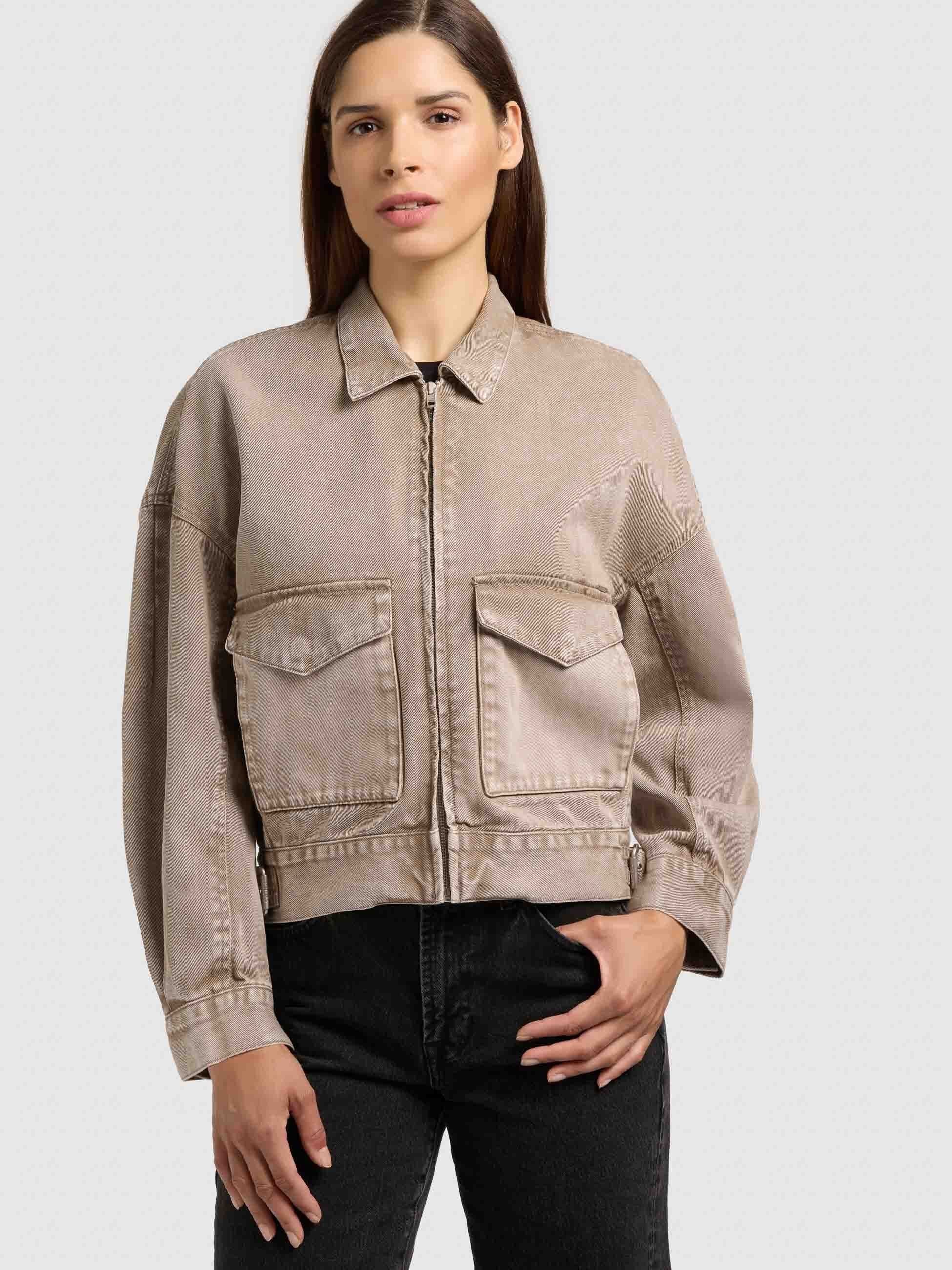 khujo-nelina-damen-jeansjacke-latte-brown image 8