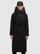 khujo-elena-damen-trench-mantel-black-knielang-mit-g-rtel image 4