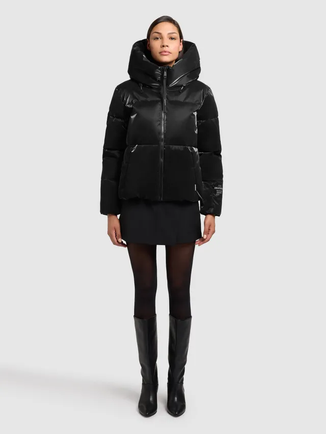 khujo-audrey-shiny-damen-steppjacke-schwarz image 1