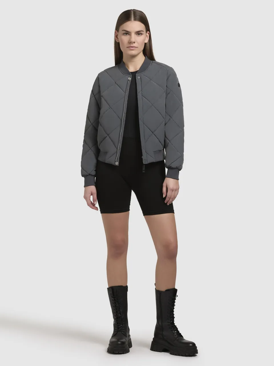 khujo-jacke-ange-blaugrau-damen-sommer-steppjacke-kurz-regular-fit image 1