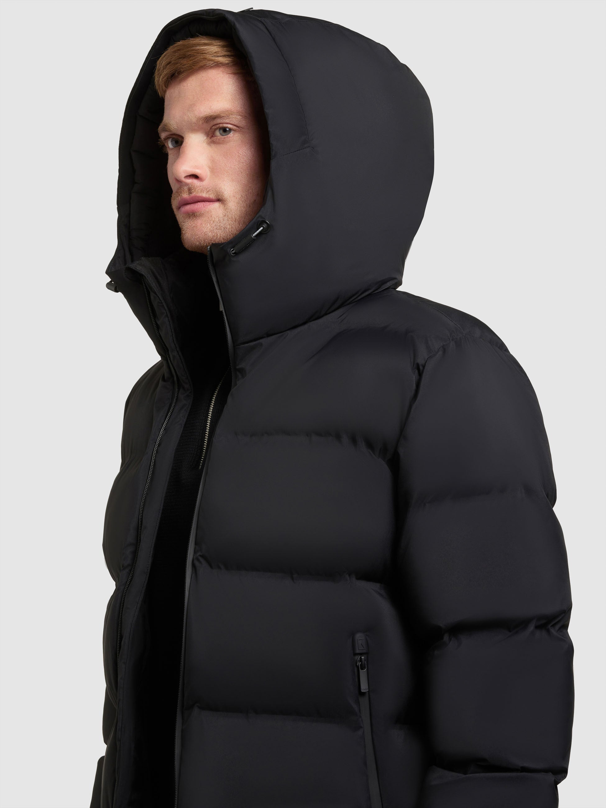 khujo-caius3-steppmantel-black-herren-warm-wattiert-mit-kapuze image 7