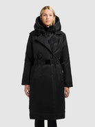 khujo-lexy-coat-damen-black-trenchcoat-knielang image 4