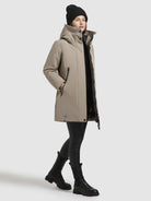 khujo-jacke-viona5-gray-beige-winterjacke-mit-kapuze-f-r-damen image 2