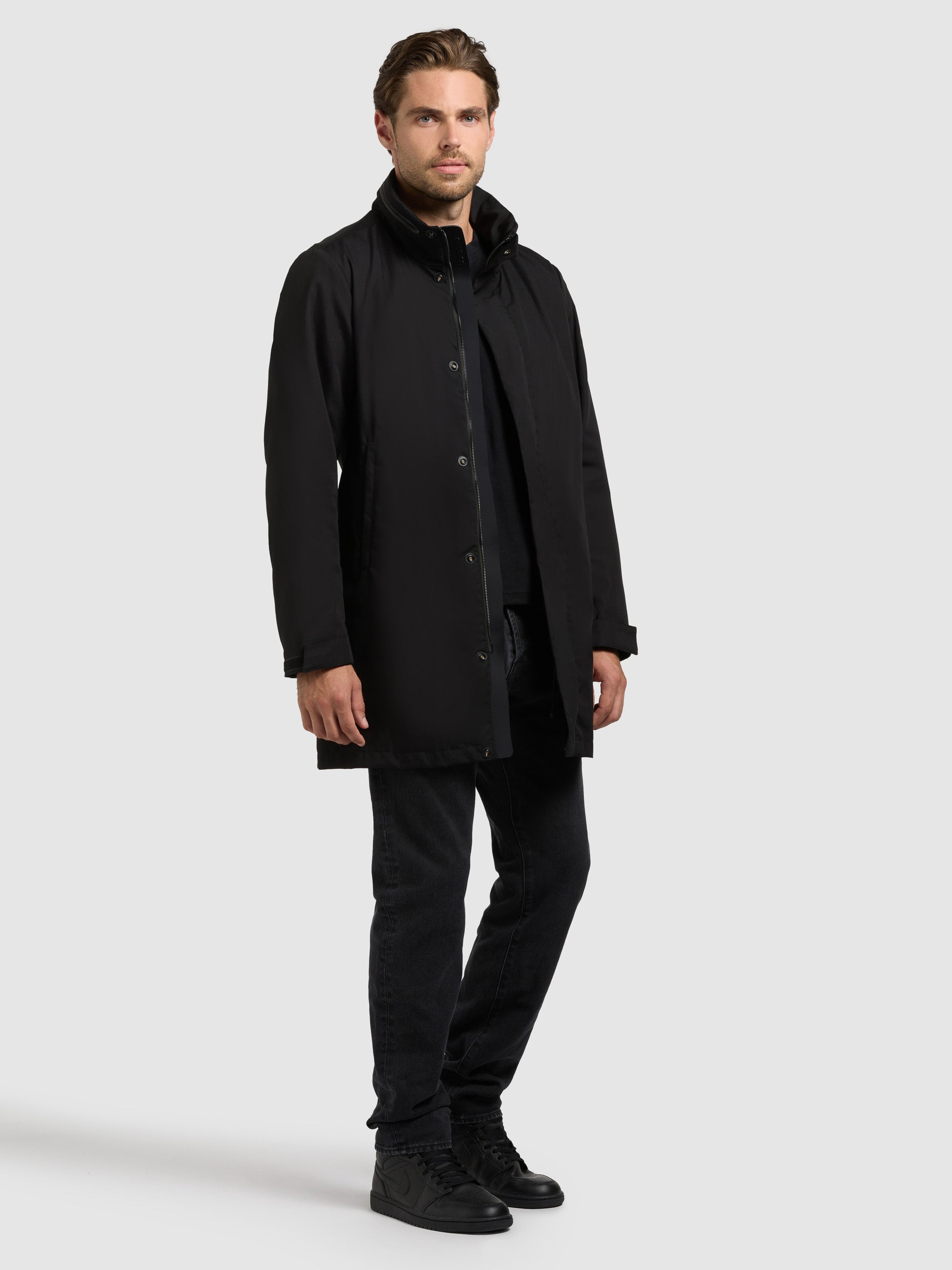 khujo-ystak-mantel-black-damen-leichter-kurzmantel-regular-fit image 2
