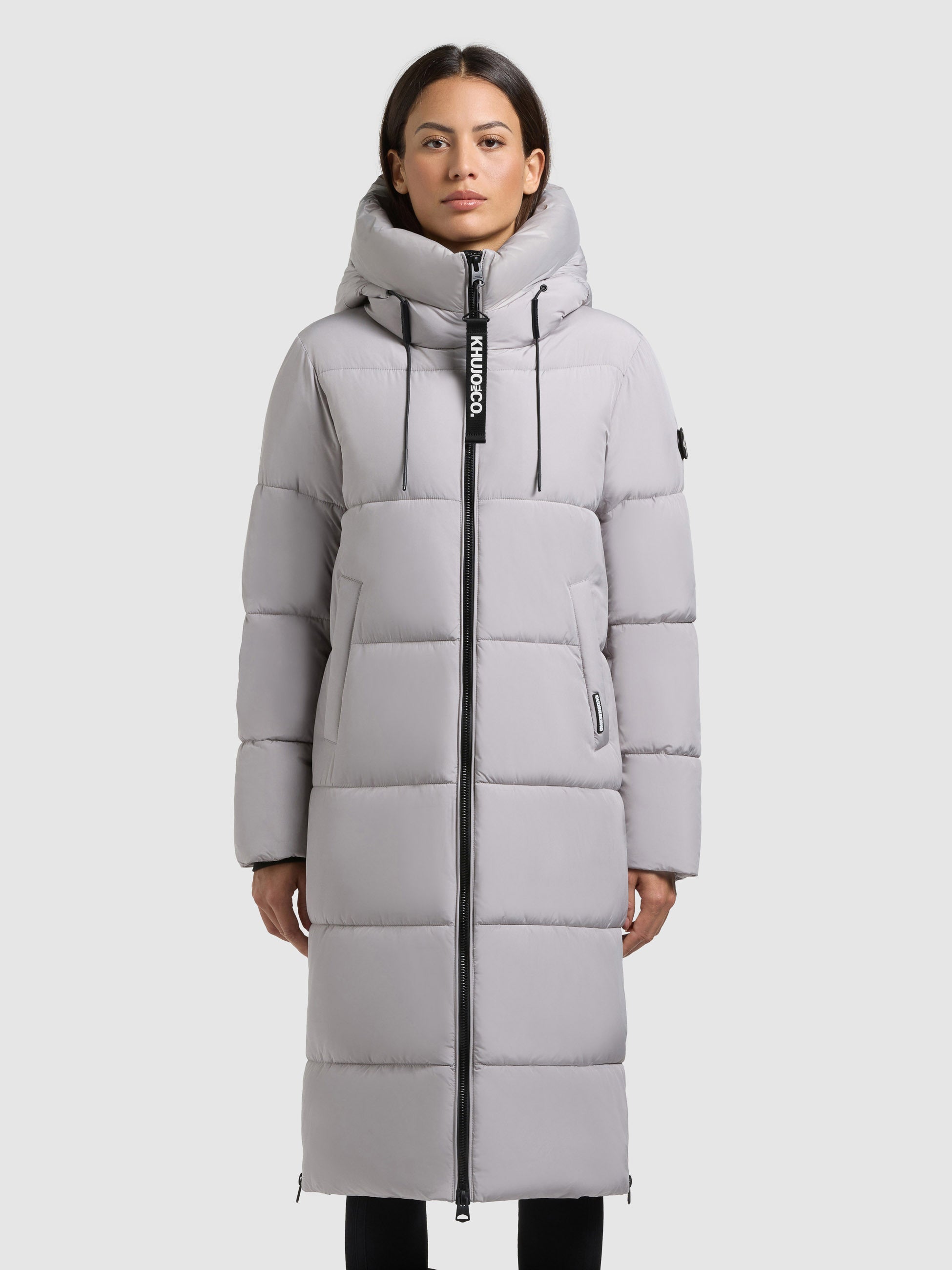 khujo-mantel-nalu-blizzard-grey-knielanger-damen-steppmantel-clean image 4