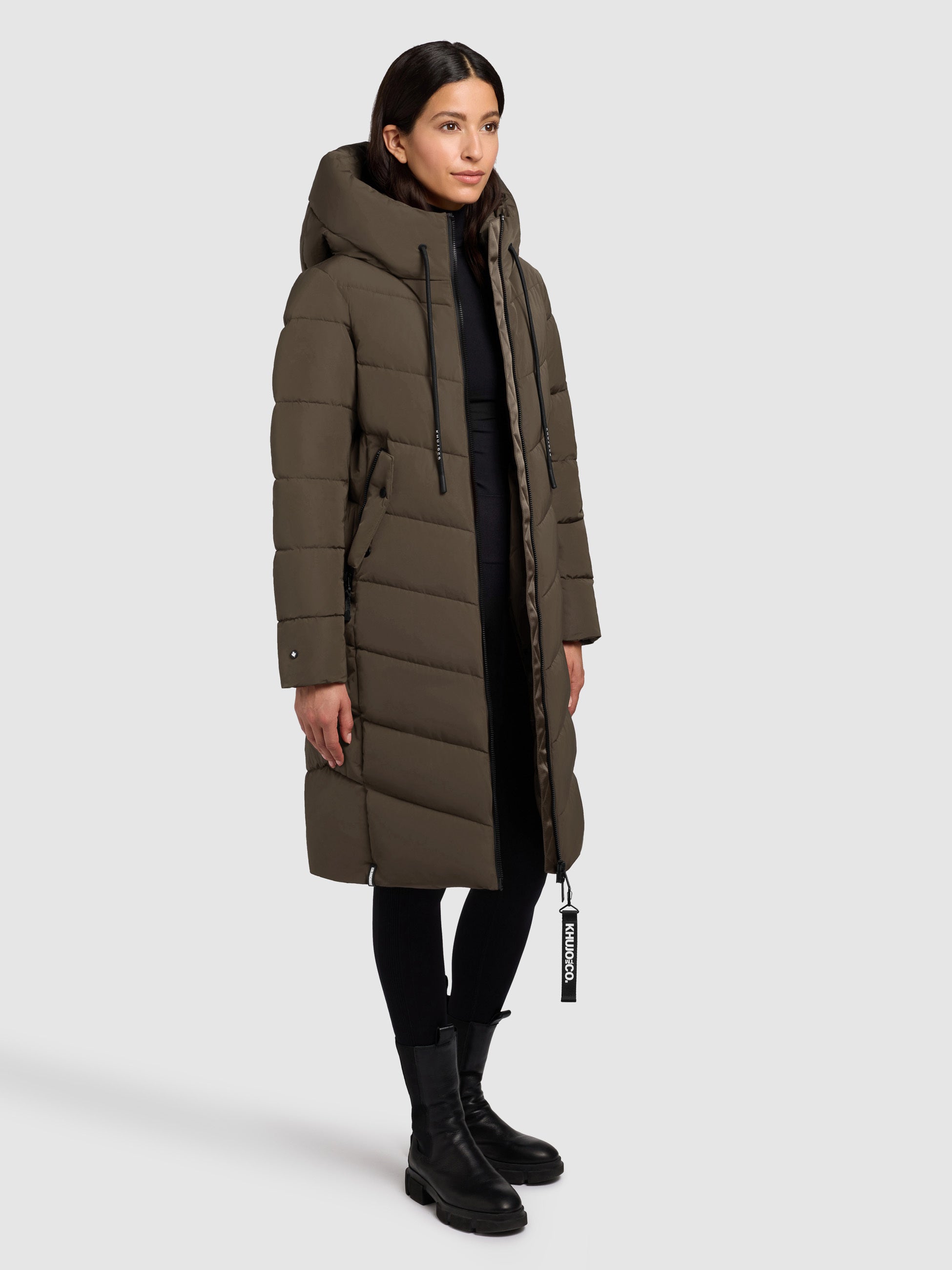 khujo-mantel-mikia2-dark-green-damen-steppmantel-knielang-regular-fit-2 image 6