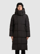 khujo-coat-guda-damen-steppmantel-black-loose-fit image 4