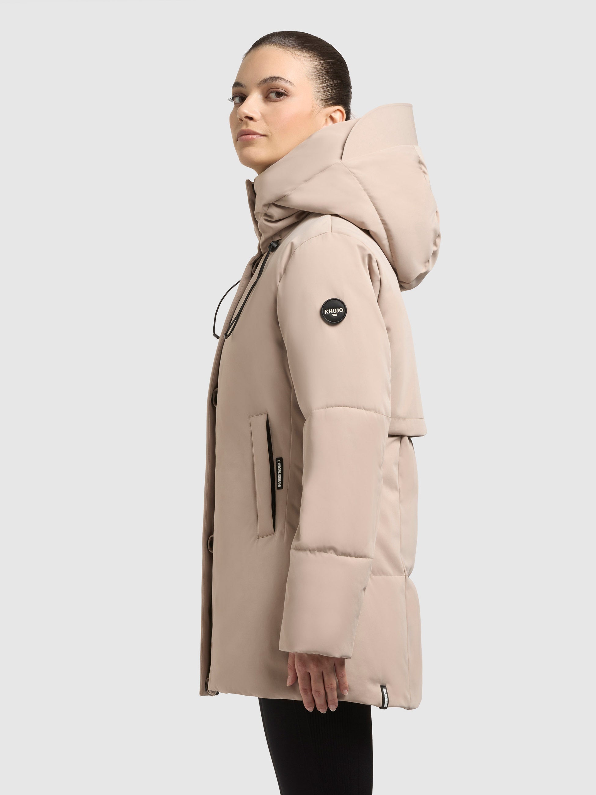 khujo-jacke-allap-macaroon-beige-teilgesteppte-winterjacke-mit-kapuze image 5