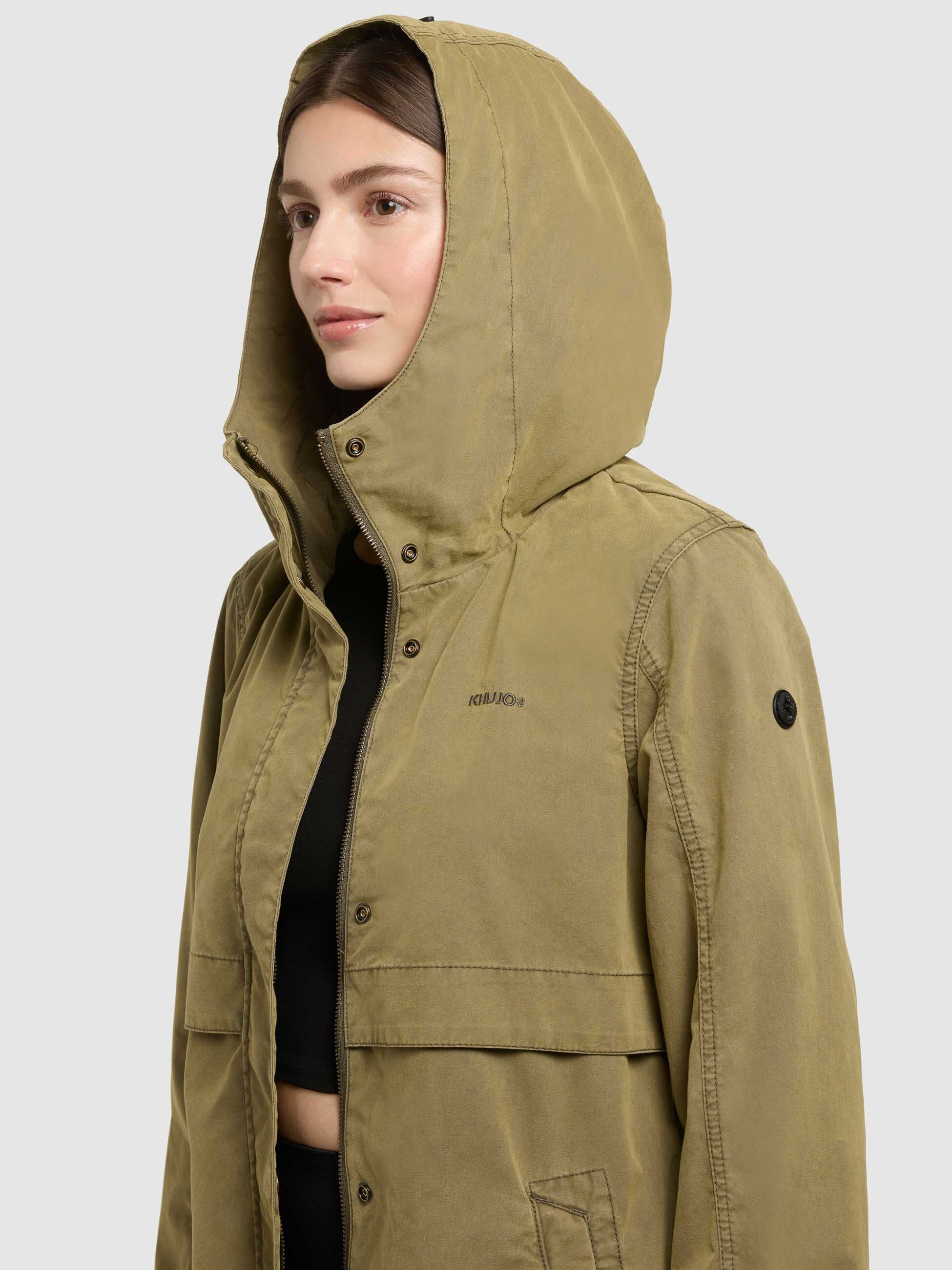 khujo-jacke-brava-damen-kapuzenjacke-in-turtle-green-slim-fit image 7