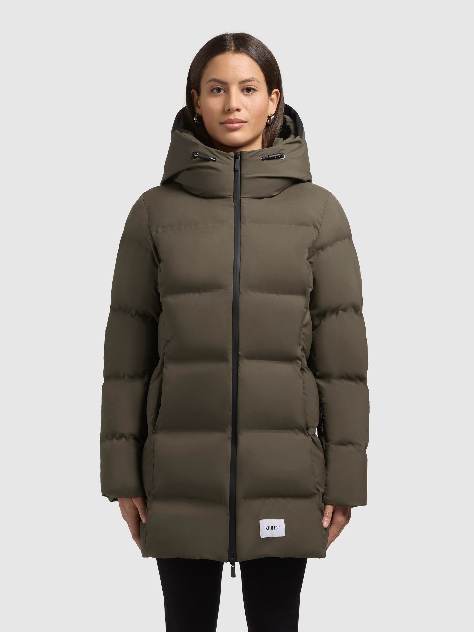 khujo-jacke-tanare4-light-moss-green-damen-steppjacke-slim-fit image 7