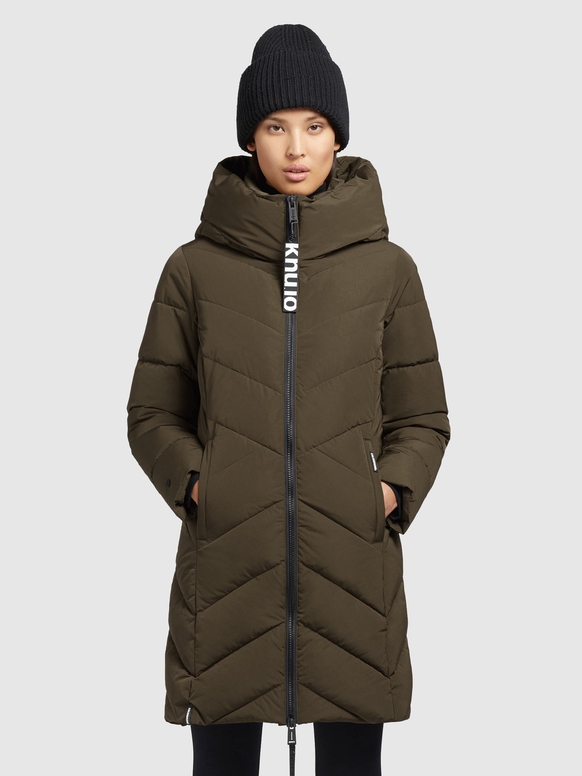 khujo-mantel-darka-khaki-steppmantel-im-regular-fit-mit-kapuze-und-fleece-tasche image 4