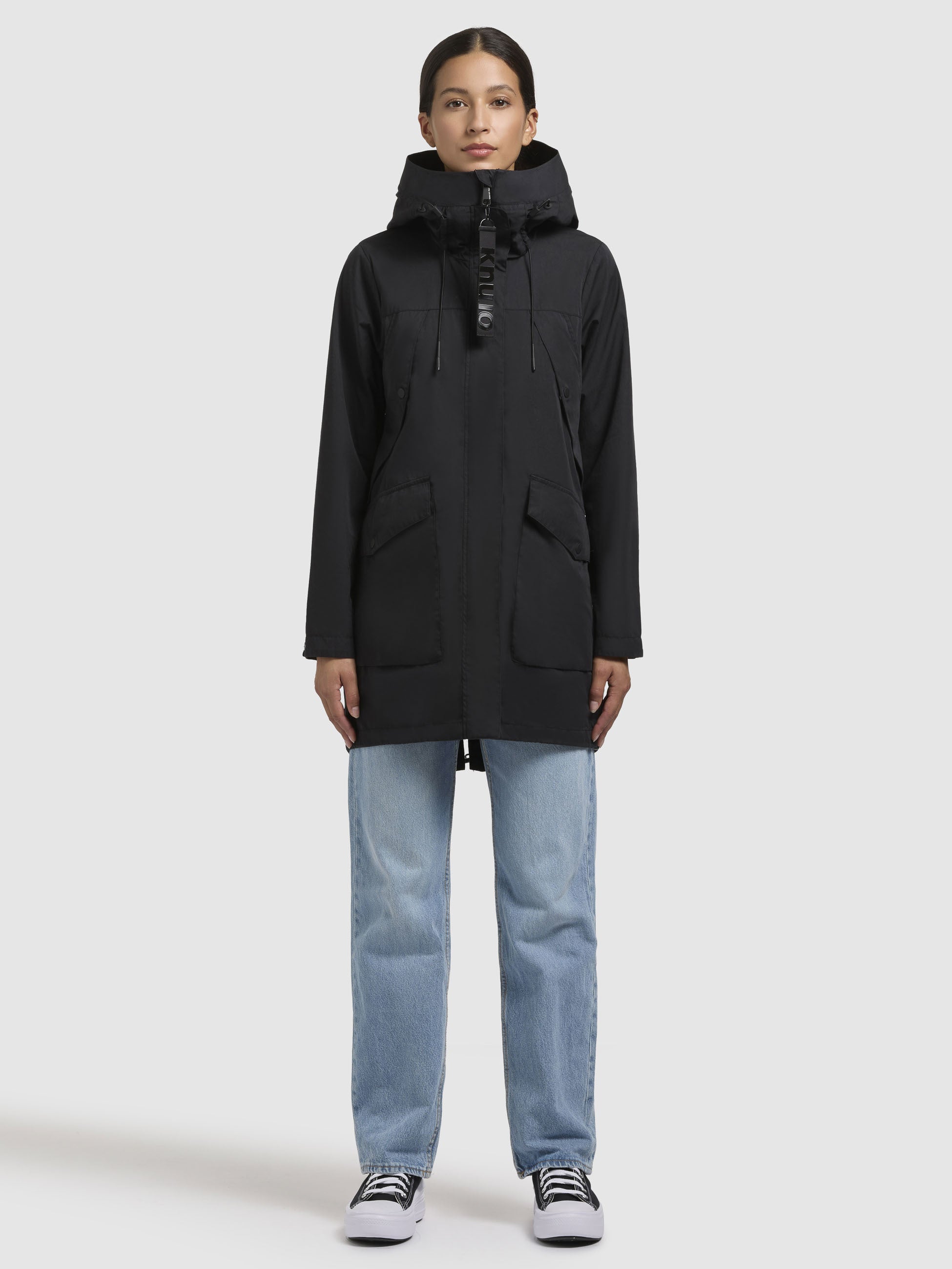 khujo-coat-venga-damen-kurzmantel-black-baumwollmix image 1