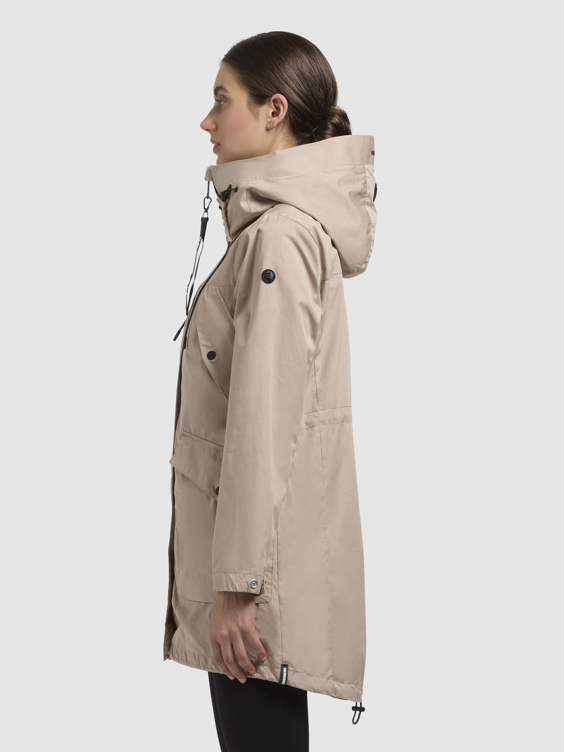khujo-venga-damen-kurzmantel-beige-baumwollmix-mit-kapuze image 5