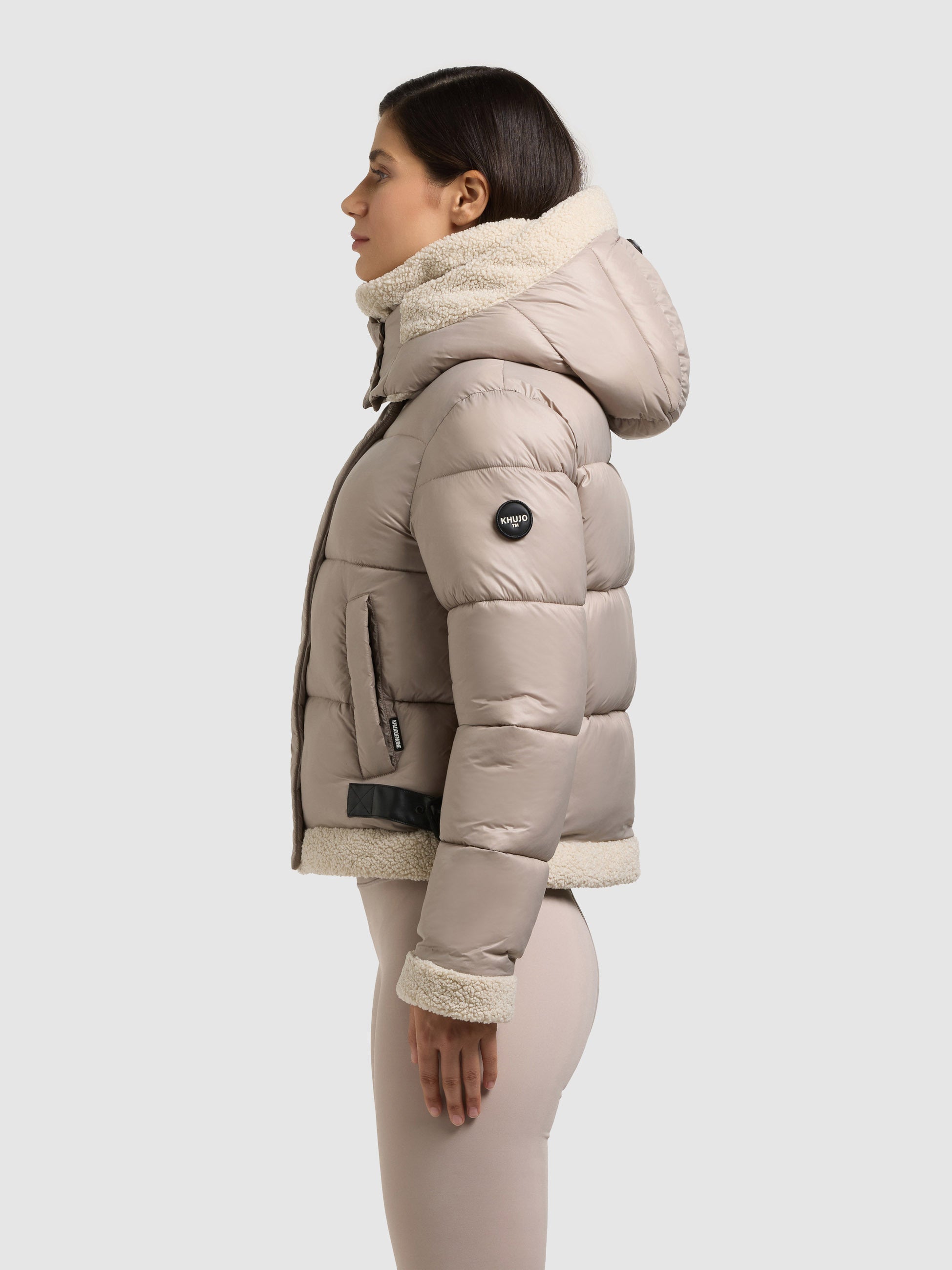 khujo-nessie2-steppjacke-damen-kurzjacke-greige image 5