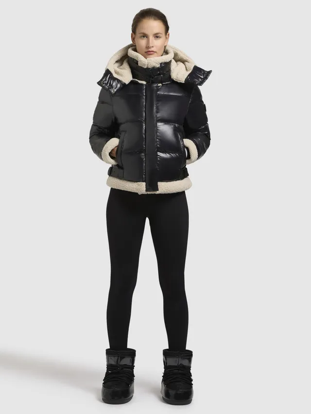 khujo-jacke-nessie-schwarz-kurze-steppjacke-loose-fit image 1