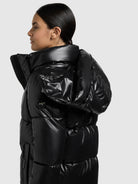 khujo-rachel2-shiny-mantel-damen-black-gl-nzend-wasserabweisend image 7