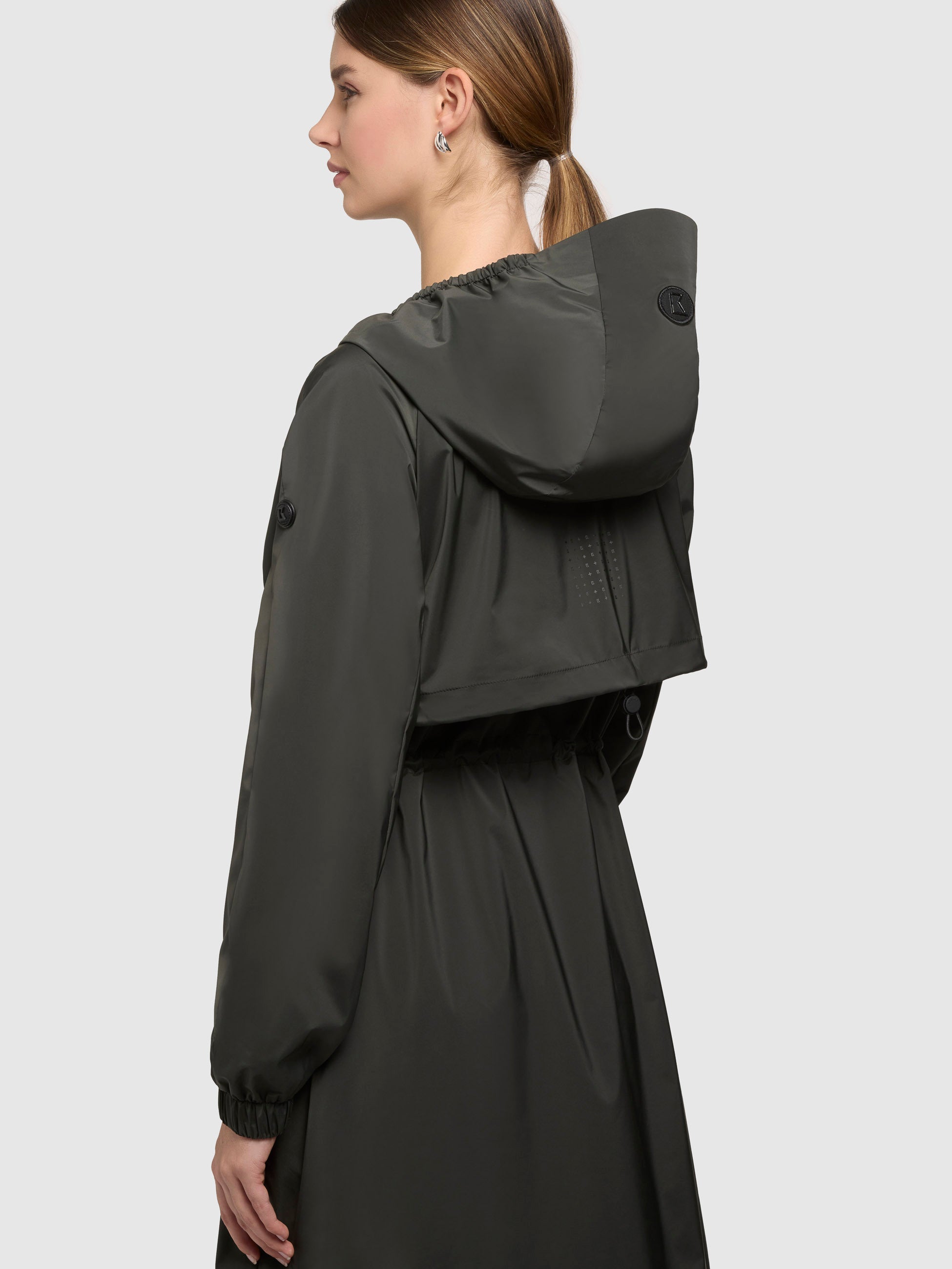khujo-tuuli-mantel-dunkelgr-n-damen-knielang-windbreaker image 8