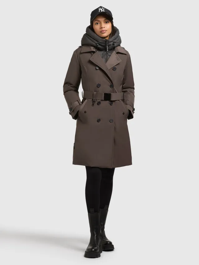 khujo-coat-gora-damen-trenchcoat-graphite-gray image 1