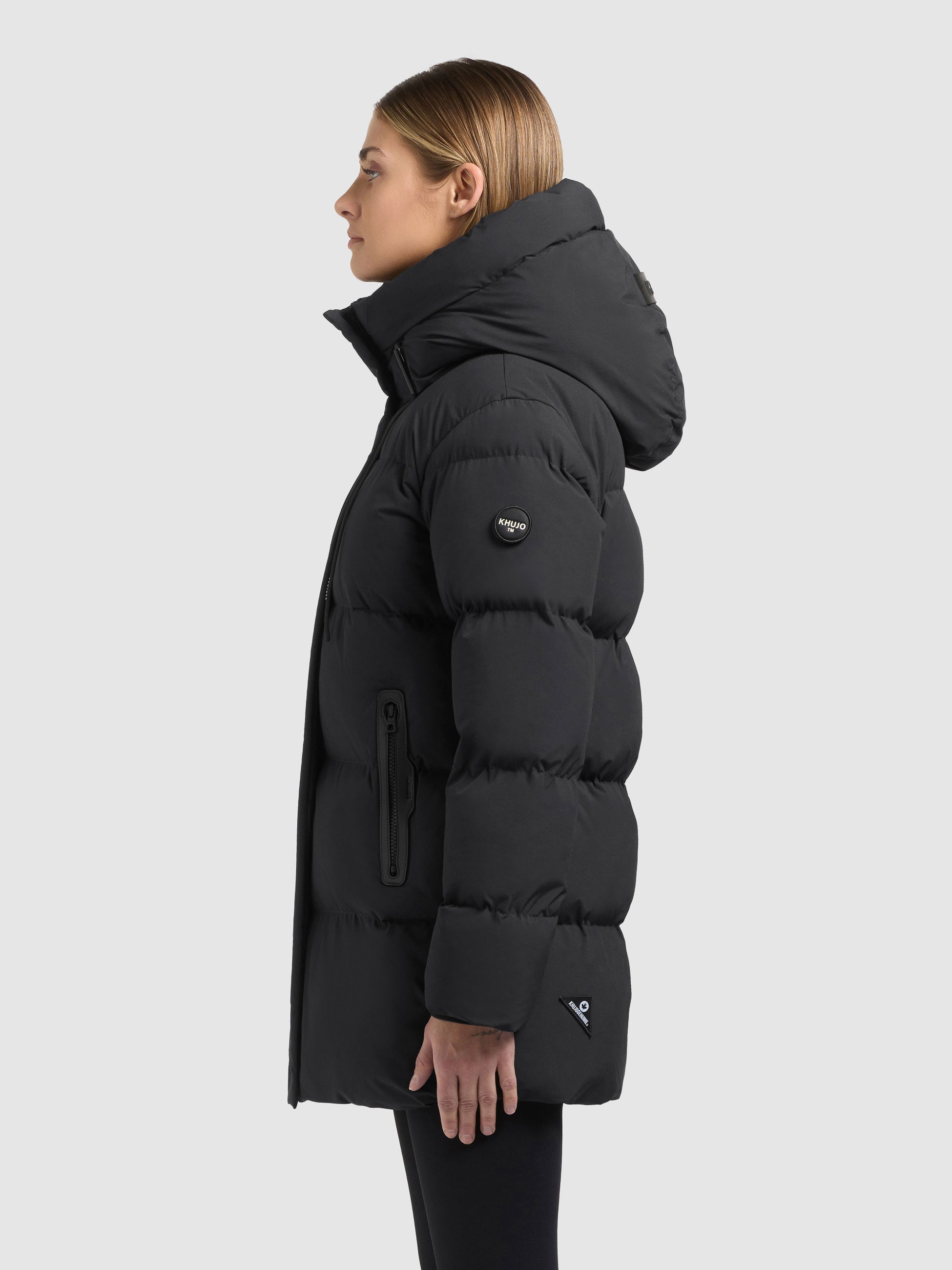 khujo-jacke-drown2-matt-steel-depth-grey-steppjacke-loose-fit-wattiert-mit-kapuz image 5