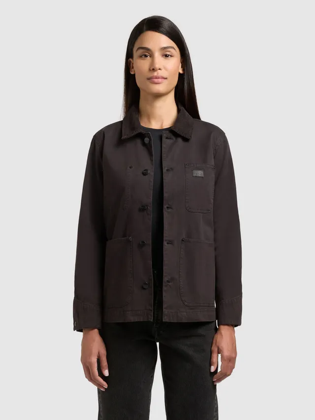 khujo-jacke-suzy-black-damen-fieldjacket-aus-baumwoll-twill image 1