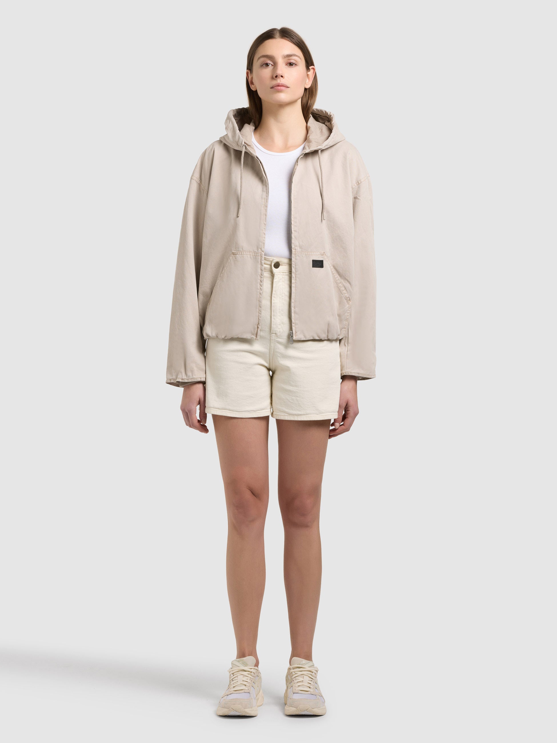 khujo-blousonjacke-judy-greige-damen-hoodie-jacke-aus-baumwoll-twill image 2