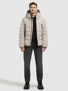 khujo-wou-damen-steppjacke-light-gray-regular-fit-jacke-mit-kapuze image 2