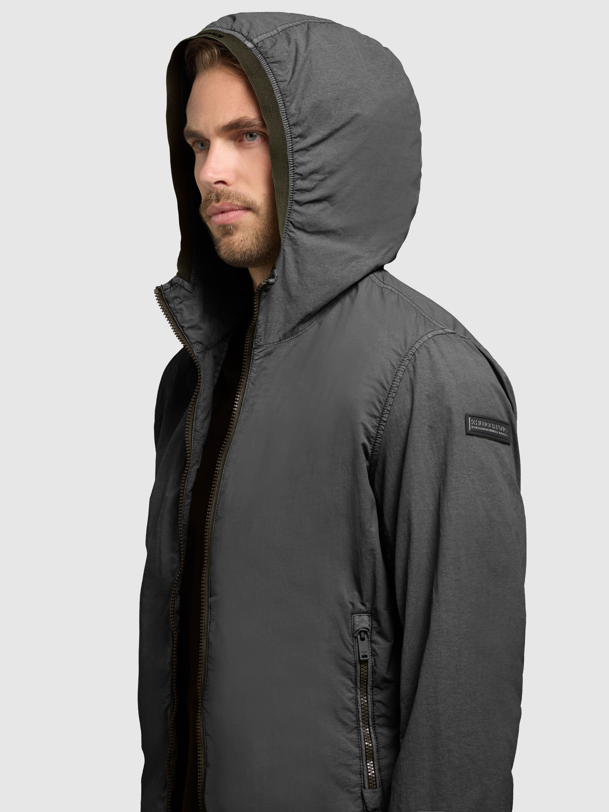 khujo-derf-blousonjacke-hazy-teal-green-leichte-kapuzenjacke image 7