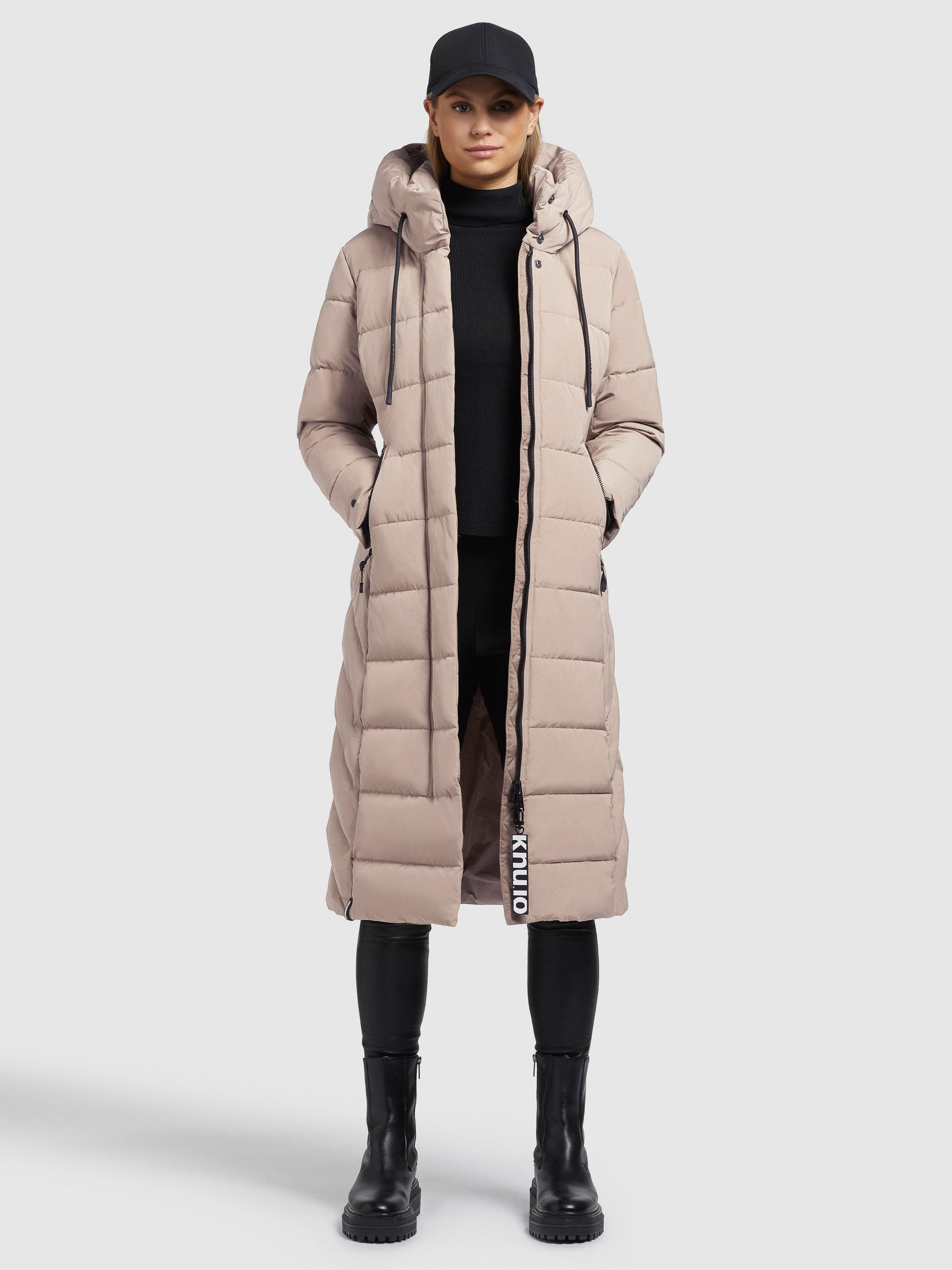 khujo-mantel-tynse-hellbeige-damen-steppmantel-wadenlang-regular-fit image 6