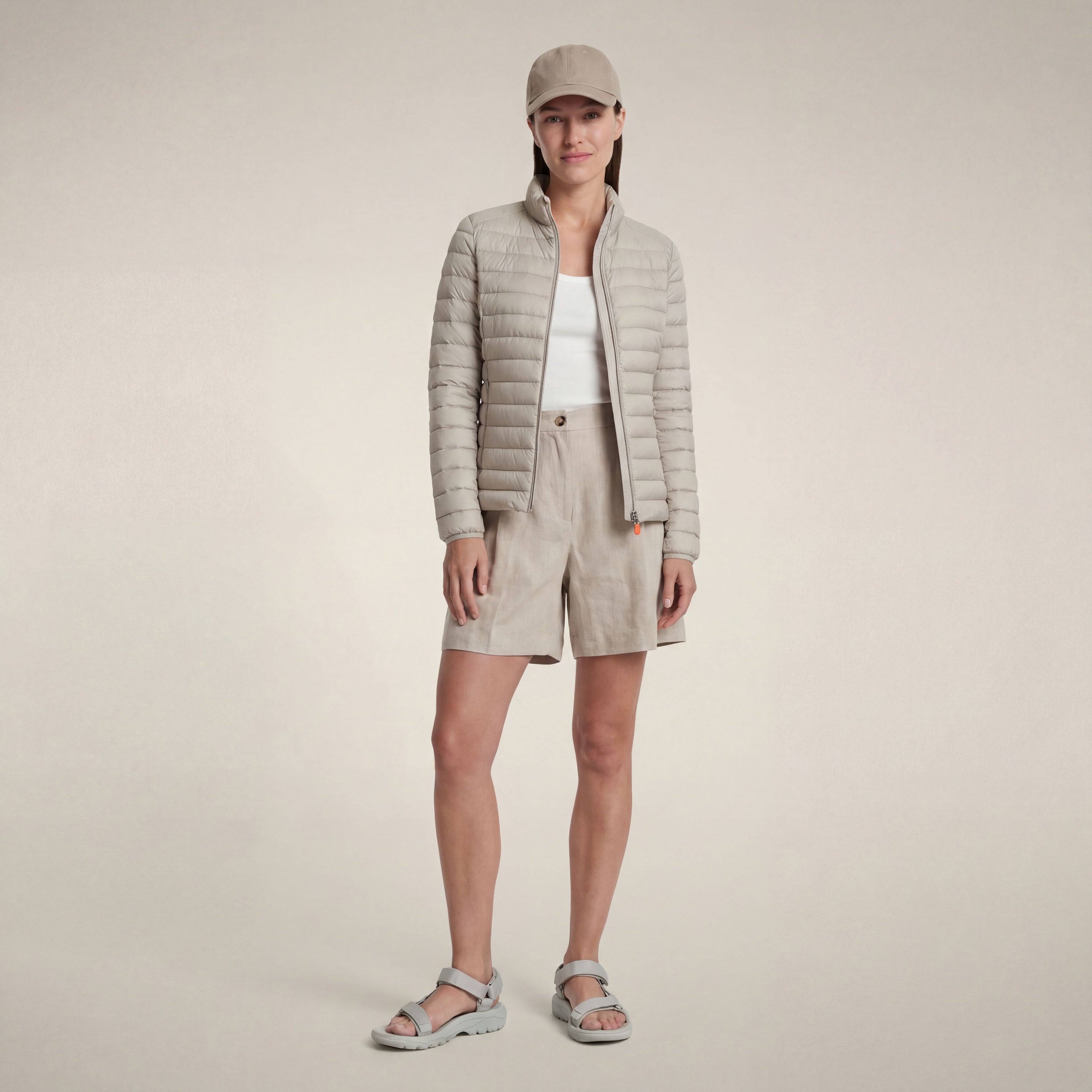 save-the-duck-carly-damen-steppjacke-daunenjacke-beige-hell image 1