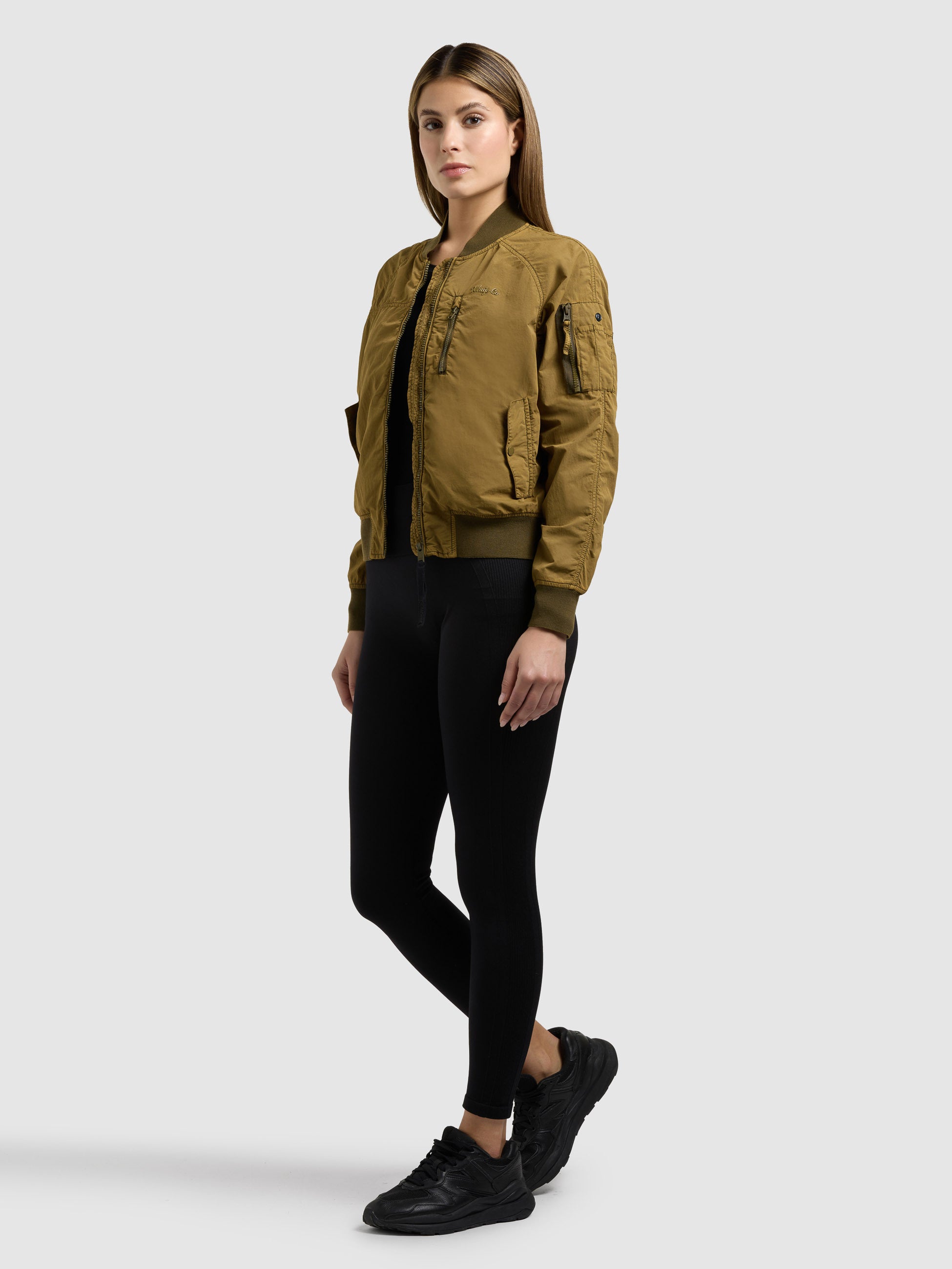 khujo-jacke-zaria-bomberjacke-canary-green-ungef-ttert image 2