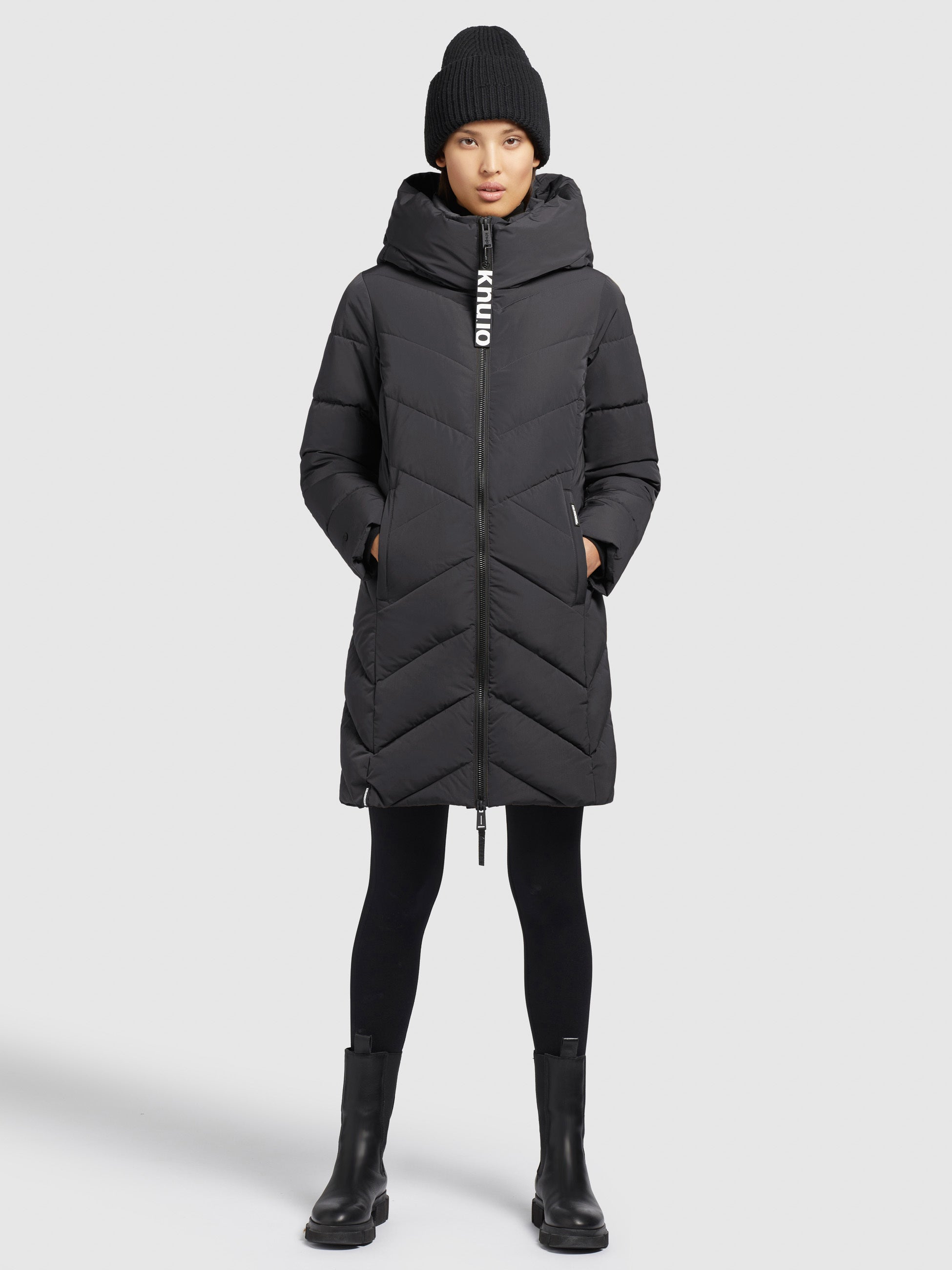 khujo-darka-coat-dark-gray-regular-fit-winter-steppmantel-damen image 1