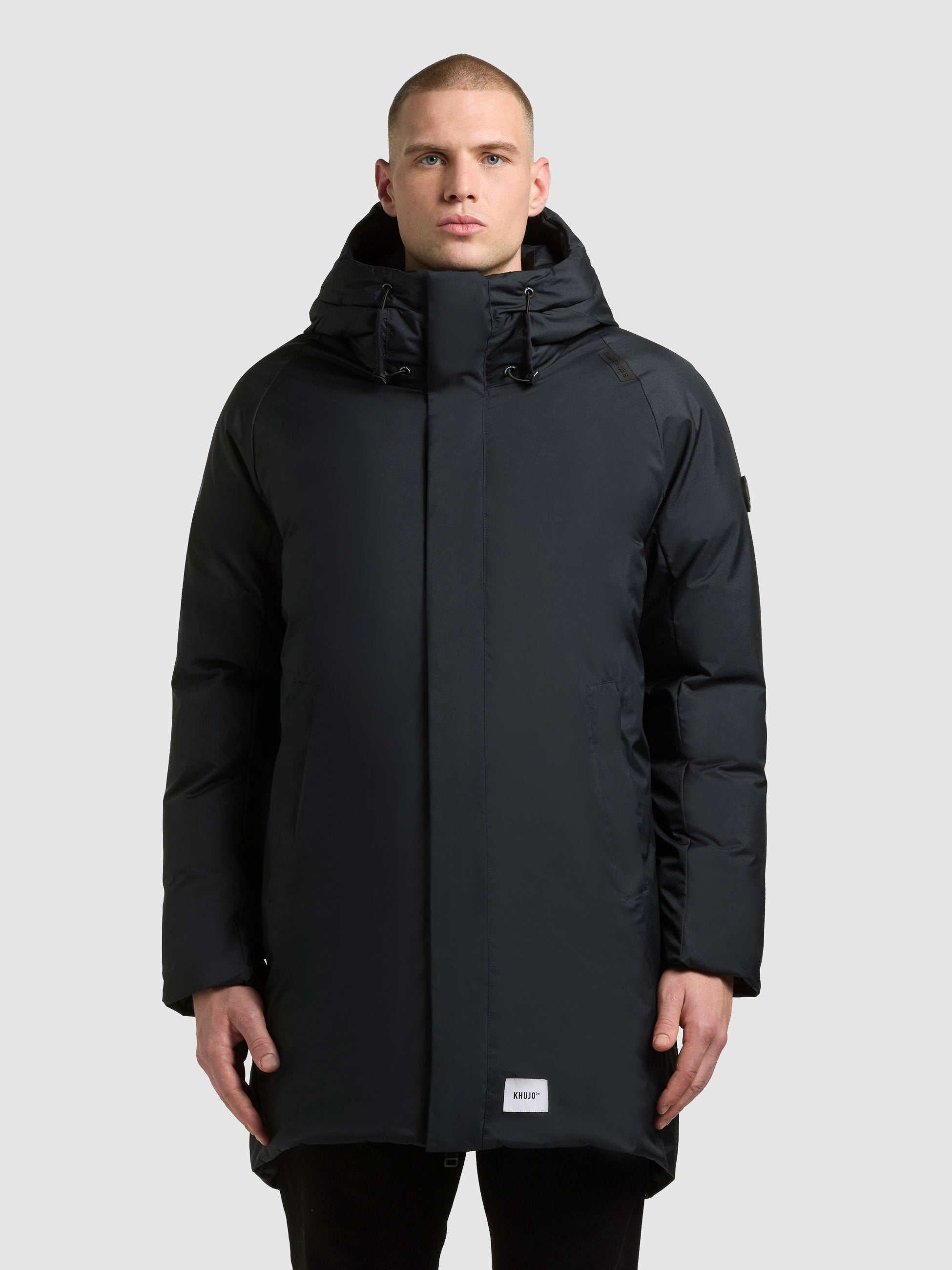 khujo-mantel-kenji-black-parka-kurzmantel-loose-fit image 4
