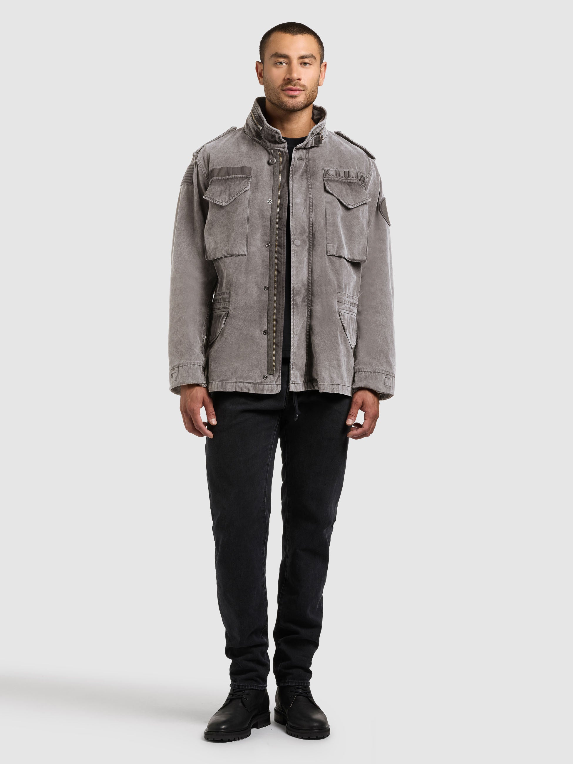 khujo-gene-slate-grey-fieldjacke-damen-regular-fit-mit-kapuze image 2