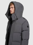 khujo-coat-stank2-damen-steppmantel-in-steel-gray-lang-wattiert image 7