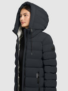 khujo-coat-simmie2-port-blue-damen-steppmantel-knielang-slim-fit image 7