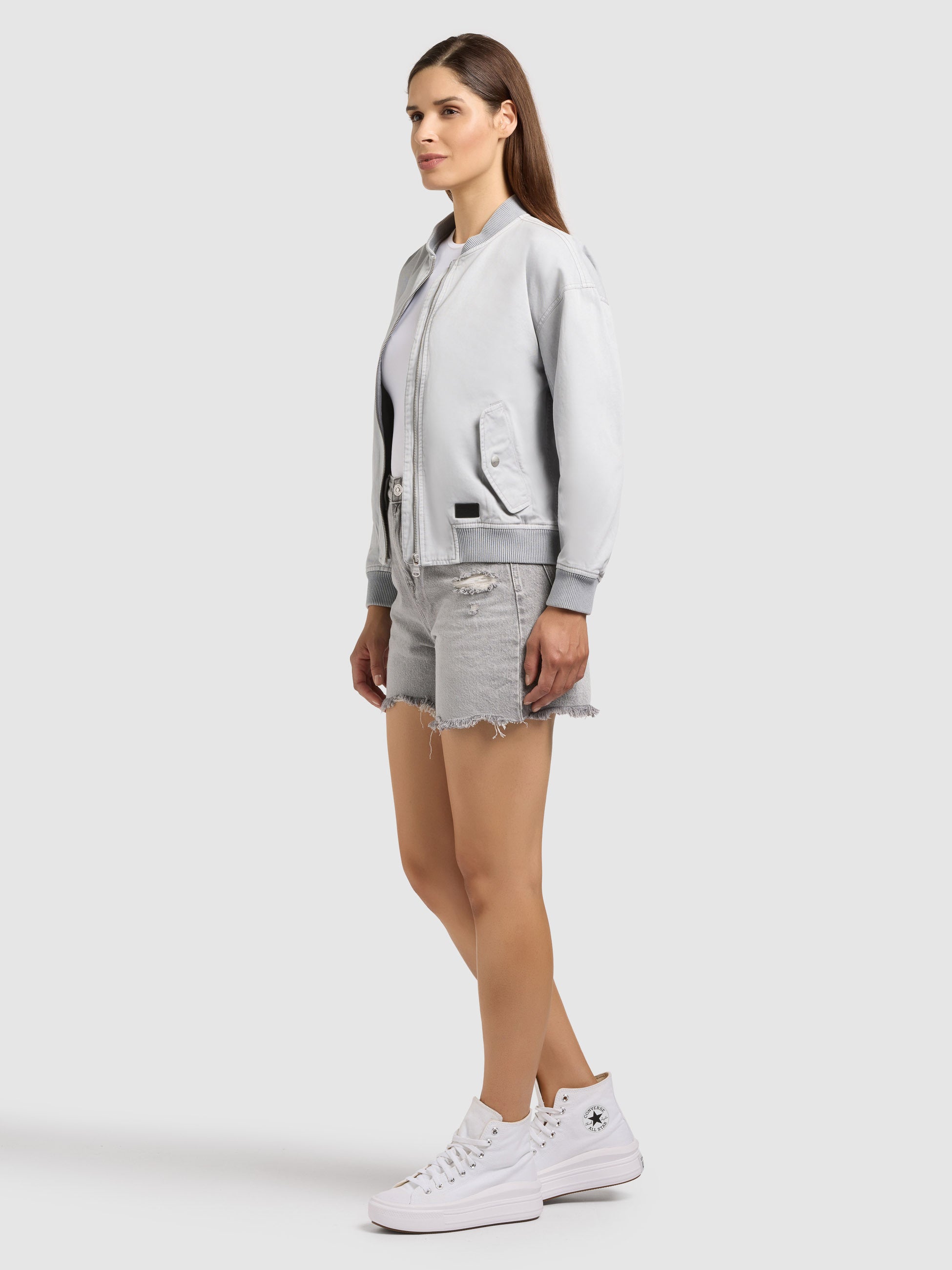 khujo-jacke-inie-light-grey-blouson-aus-baumwoll-twill-regular-fit image 2