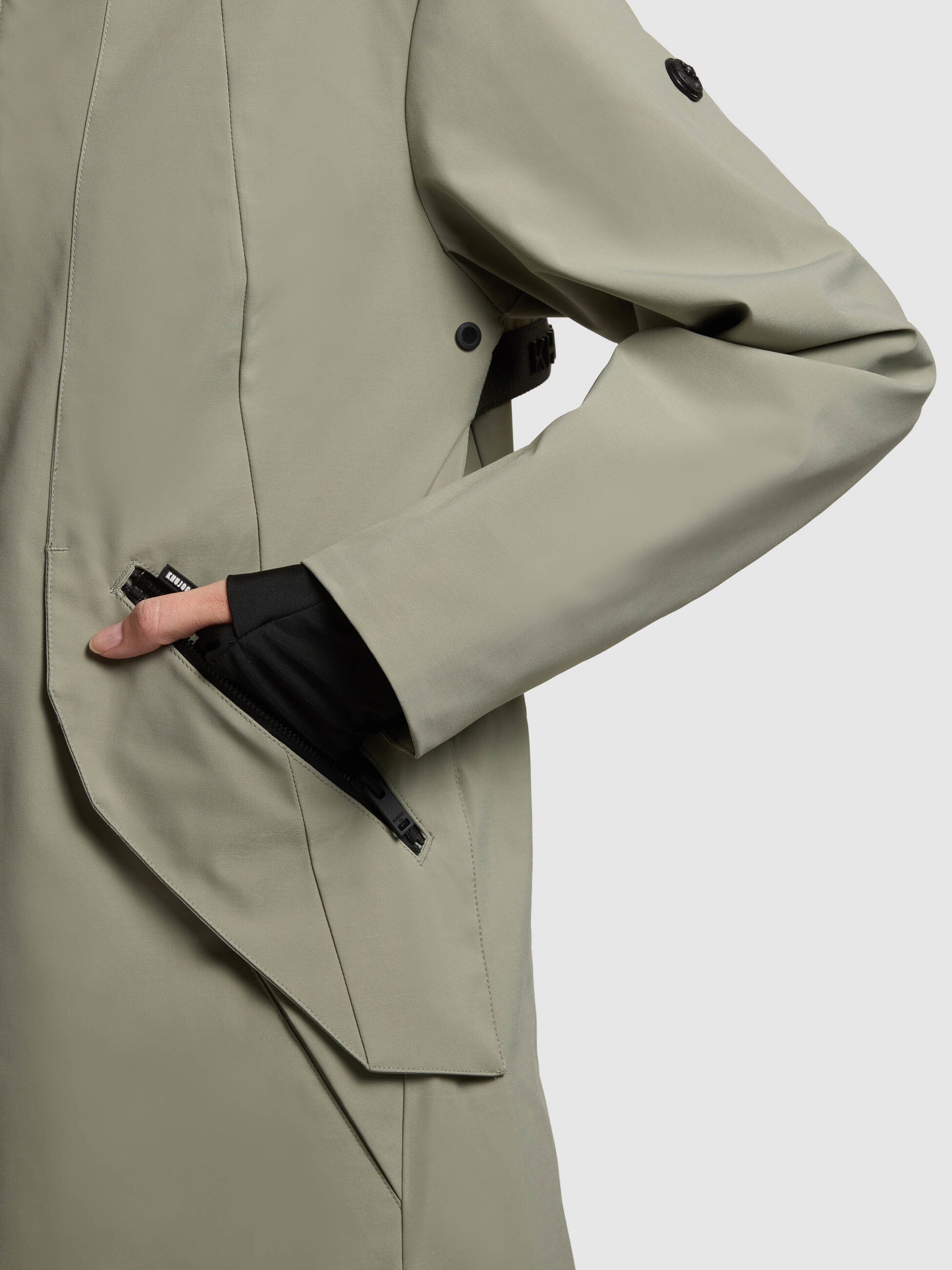 khujo-jacke-eiza-reet-green-lange-wasserabweisende-regenjacke-mit-kapuze image 8
