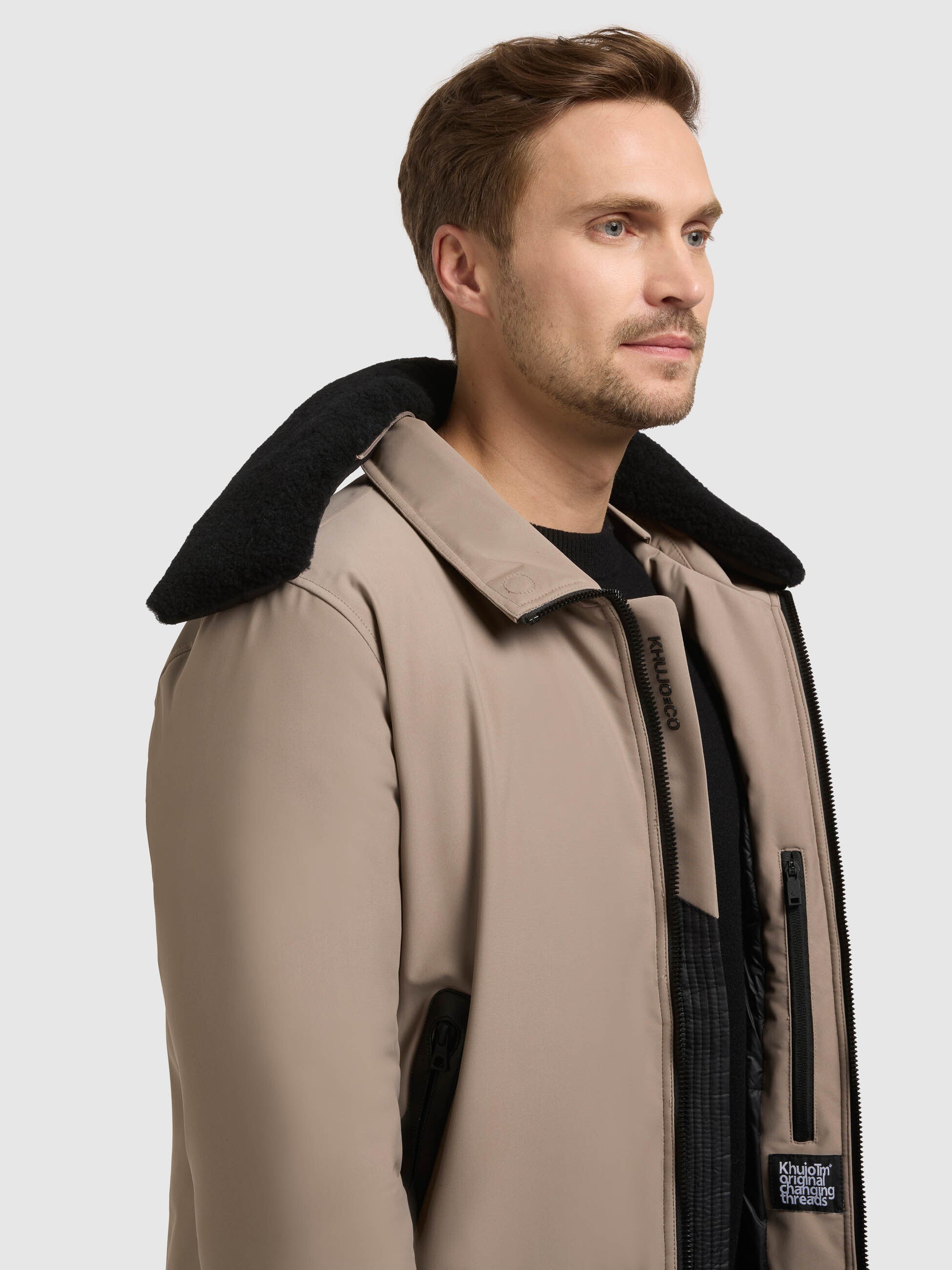 khujo-jacke-ginster-greige-blouson-fliegerjacke-damen image 7