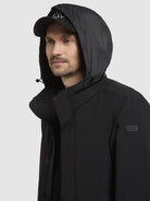 khujo-yimm-damen-coat-black-kurzer-sommerparka image 8