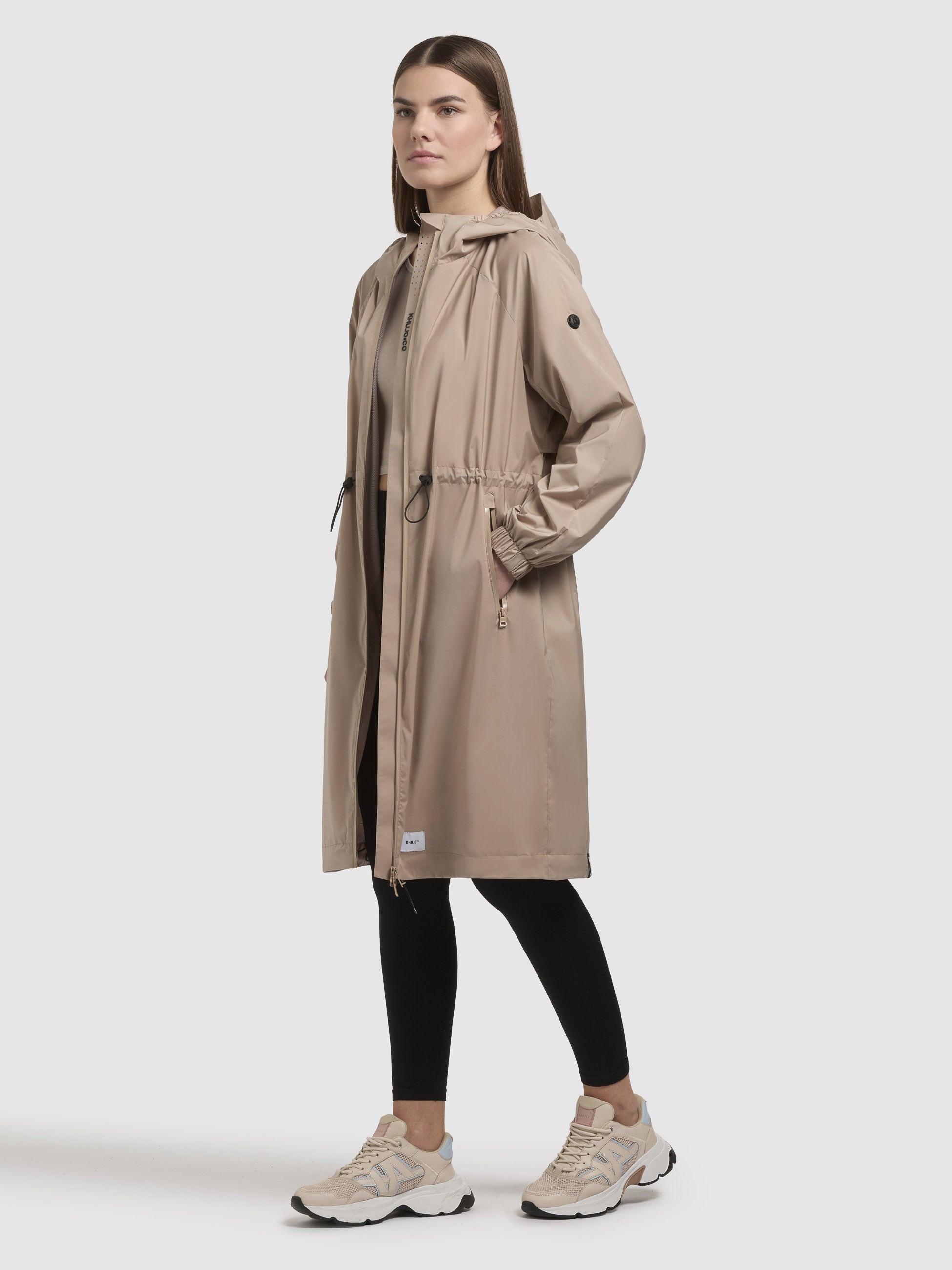khujo-mantel-tuuli-beige-knielanger-windbreaker-kurzmantel-f-r-damen image 6