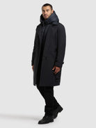 khujo-coat-tarm-port-blue-trenchcoat-kurz-damen image 5