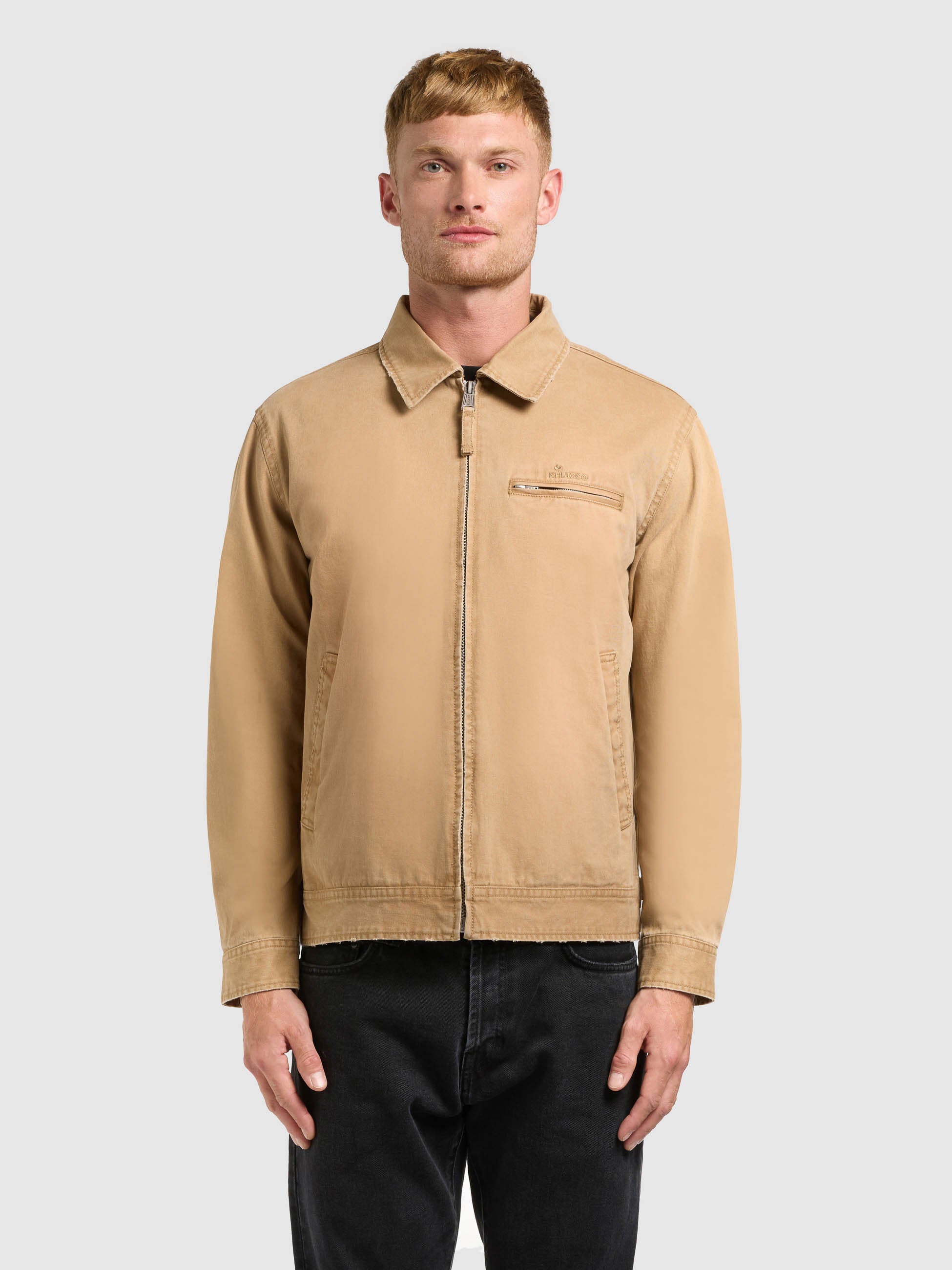 khujo-jacke-janno-blouson-im-used-look-in-camel image 1