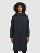 khujo-femke-damen-mantel-dunkelblau-regenmantel-slim-fit image 4