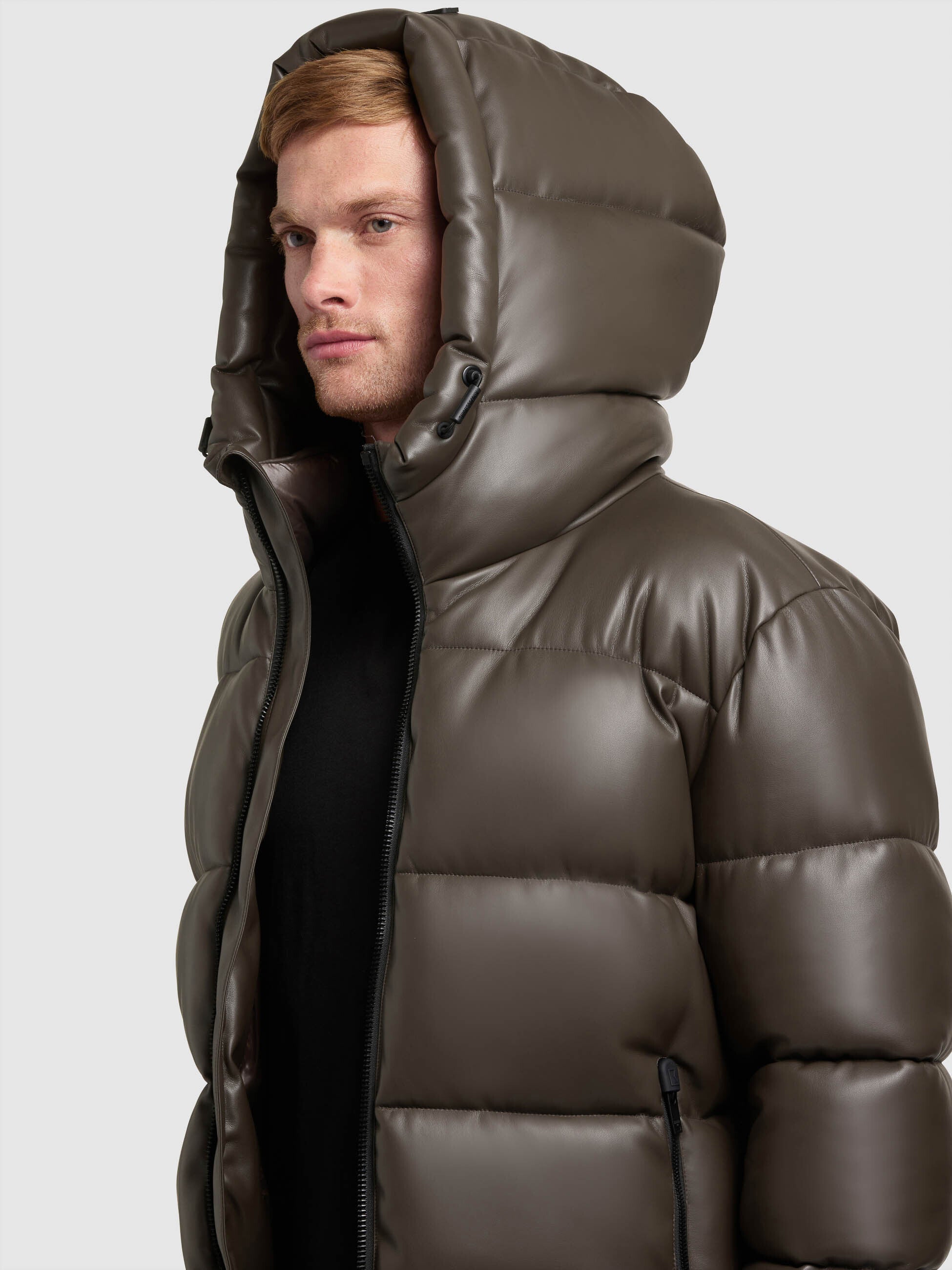khujo-coen-damen-winterjacke-brown-steppjacke-in-lederoptik-wasserabweisend image 7